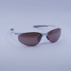 NIKE AERIAL E DZ7353 100 Sunglasses White Geometric Frame, Road Tint Lenses